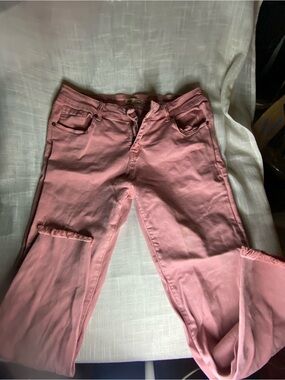 Angel + Premier Pink Denim capris